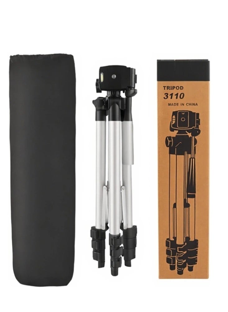 51 Inch Extendable Phone Tripod and Camera Stand with Bluetooth Remote and Clip - Image 3