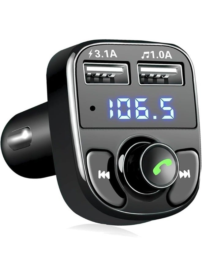 MANAM TRADING Bluetooth Car Kit with FM Transmitter & MP3 Player – LCD Display, Dual USB Fast Car Charger (3.1A), Hands-Free Calling & Music Streaming - Image 4