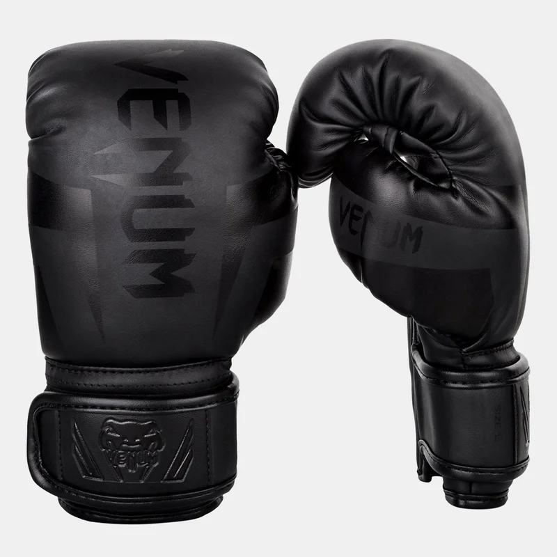 Venum Black Kids' Elite Boxing Gloves  | Best Price UAE