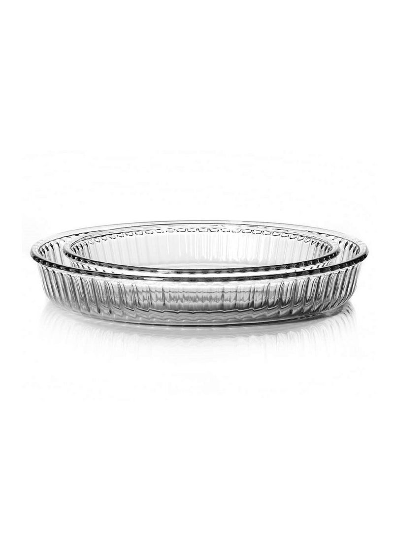Borcam Round Glass Ovenware Set 2950 ml 31.9 cm & 1720 ml 26 cm  - Image 3