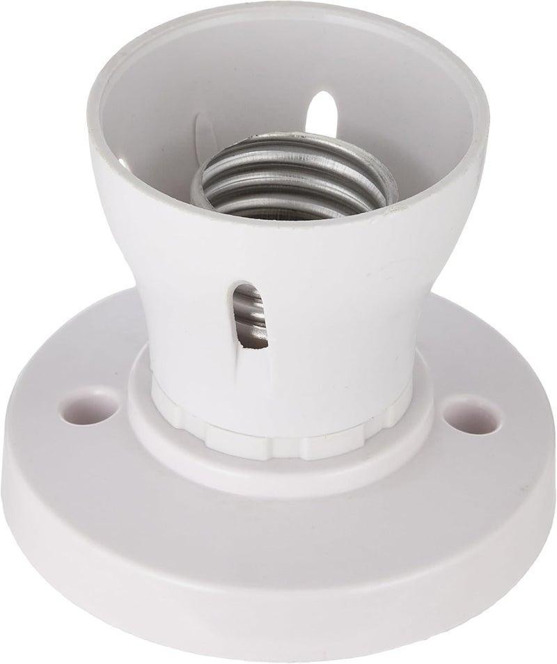 Powersafe E27 Base Batten Bulb Holder - White - Image 1
