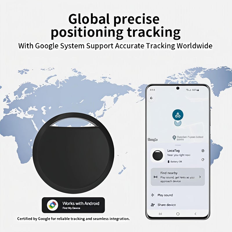 Find Hub Smart Tracker for Android 9 and above - Compatible with Find My Device Network for Keys and Properties - Compact and Light Design - Supports Android 9.0 and above - Image 2