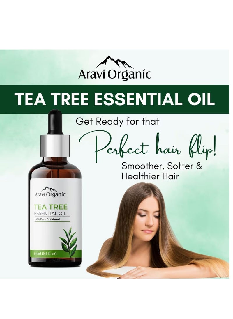 Aravi Organic Aravi Organic Tea Tree Oil for Skin Acne 15ml  - Image 5