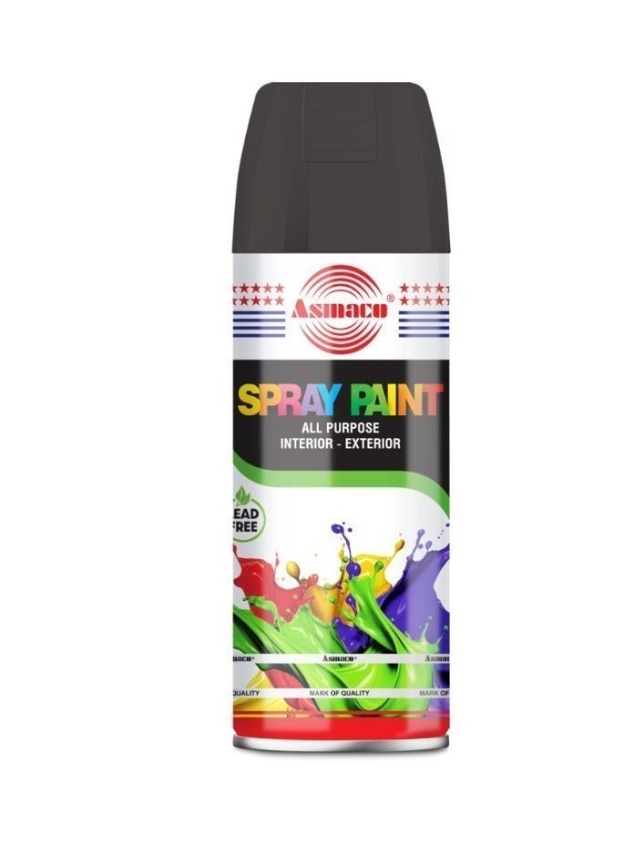 ASMACO Acrylic Spray Paint Black 400ml, Quick-Drying Multipurpose Aerosol Paint for Metal, Wood and Plastic - Image 2