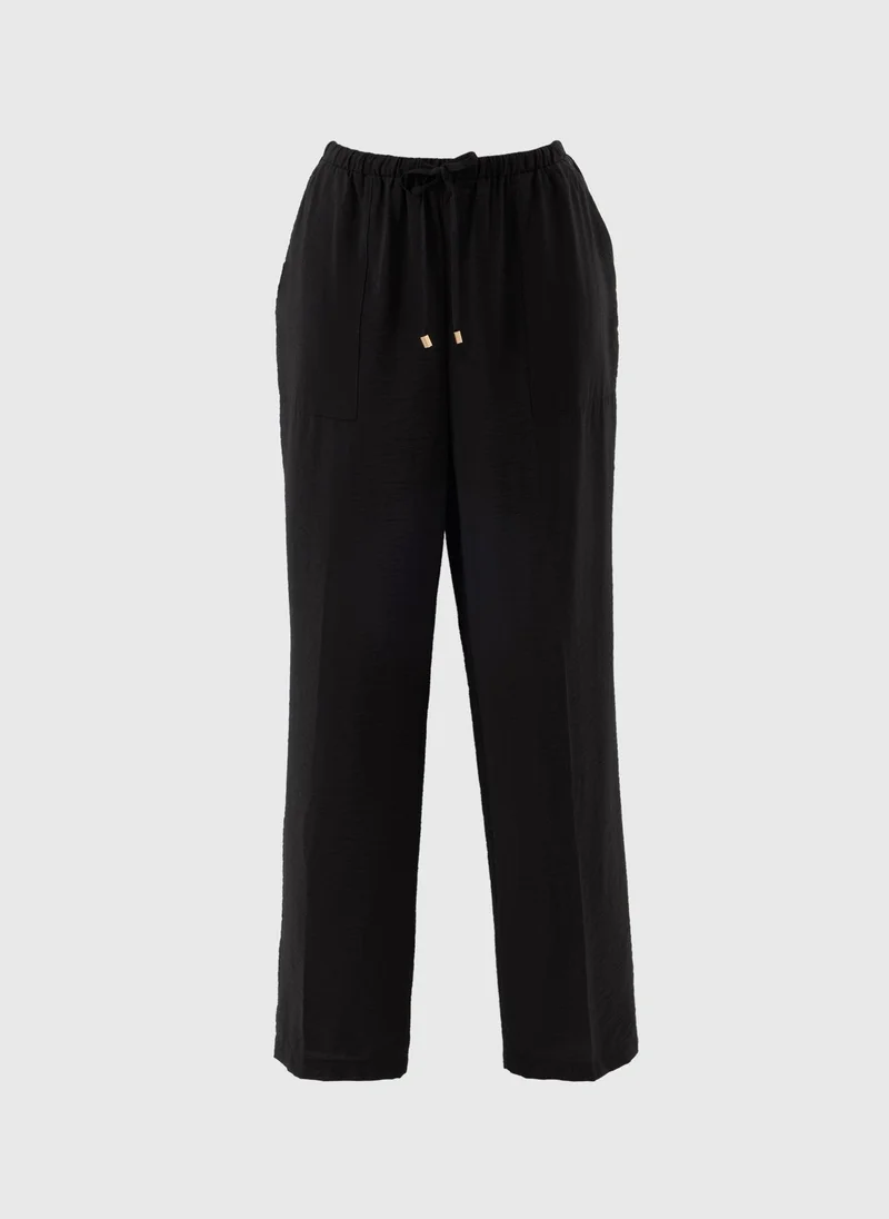 ماتلان Black Airflow Tapered Trousers