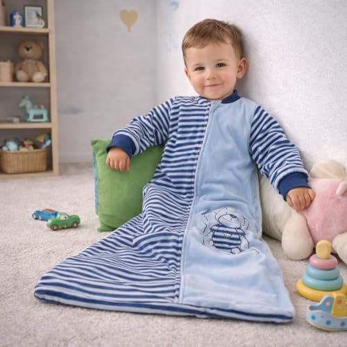 BLOOMSTAR Toddler Sleep Sack Long Sleeves (3-5T), Velvet 1.6-1.8 Tog Wearable Blanket with Arms – Soft, Cozy Baby Sleeping Bag for Spring & Fall, Extra Long for Active Toddlers - Image 5