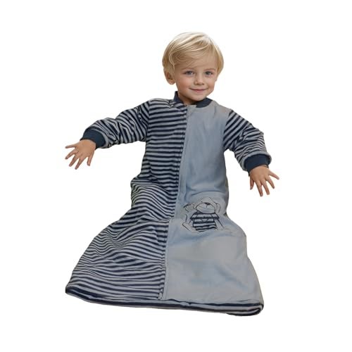 BLOOMSTAR Toddler Sleep Sack Long Sleeves (3-5T), Velvet 1.6-1.8 Tog Wearable Blanket with Arms – Soft, Cozy Baby Sleeping Bag for Spring & Fall, Extra Long for Active Toddlers - Image 1