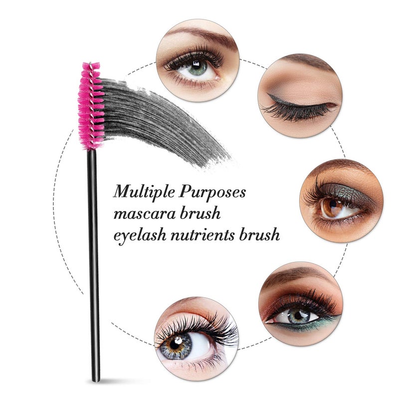 Obinhere 300 Pcs Disposable Mascara Wand Eyelash Brush for EyeLash Extension Supplie(Red) - Image 5
