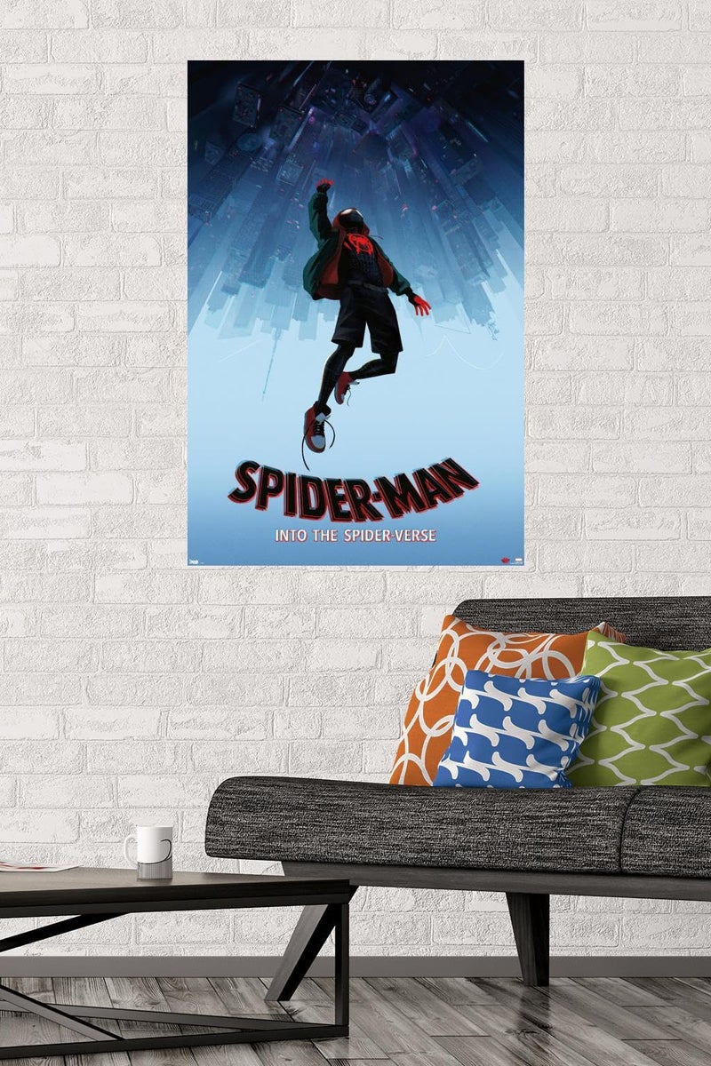 Trends International Marvel Spider-Man - Into The Spider-Verse - Falling Wall Poster, 22.375" x 34", Unframed Version - Image 2