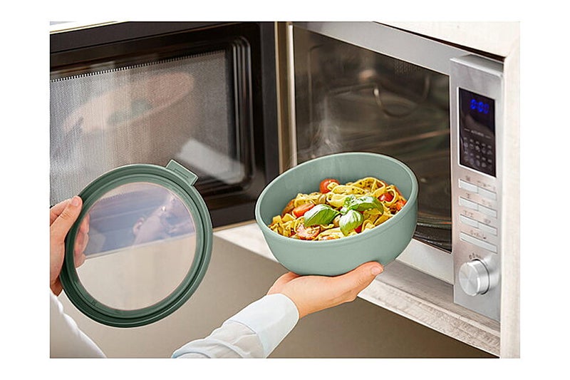 Mepal Cirqula 101oz/3,000ml Multi Food Storage & Serving Bowl with Transparent Lids | Perfect for Food Prep | Microwave & Dishwasher Safe | Nordic Blue | Made in Holland - Image 5