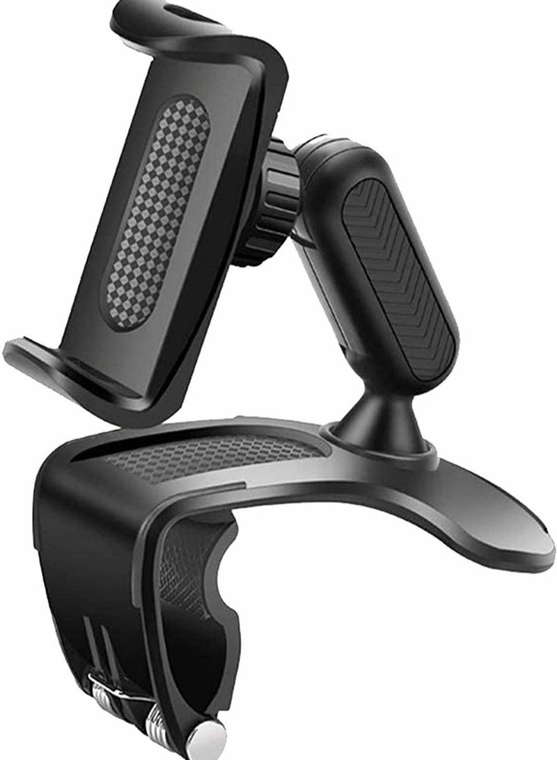 Captaintech Cell Phone Car Holder Upgrade 360 Degree Dashboard Multifunction Phone Holder, Extendable Dashboard Mount Car Phone Cradle for Sun Visor, Sunshade, Rear Mirror - Image 1