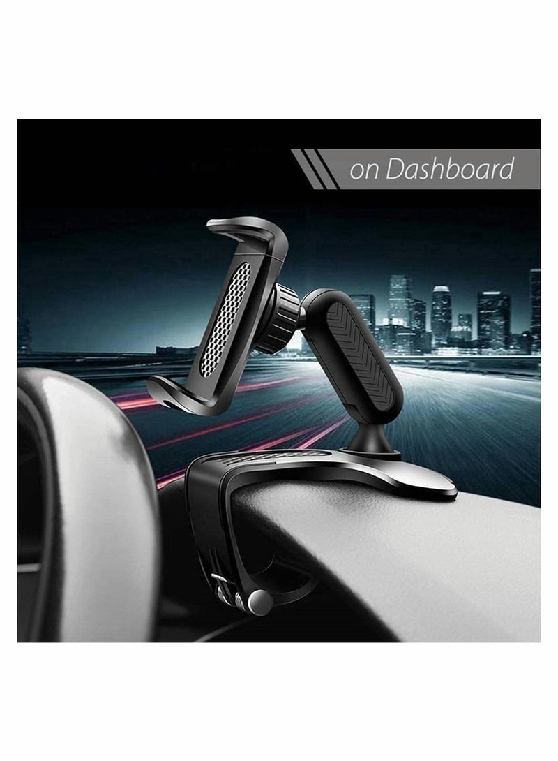 Captaintech Cell Phone Car Holder Upgrade 360 Degree Dashboard Multifunction Phone Holder, Extendable Dashboard Mount Car Phone Cradle for Sun Visor, Sunshade, Rear Mirror - Image 5