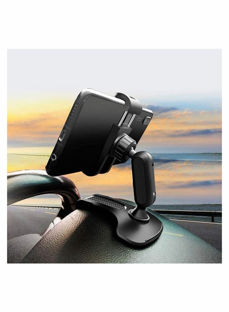 Captaintech Cell Phone Car Holder Upgrade 360 Degree Dashboard Multifunction Phone Holder, Extendable Dashboard Mount Car Phone Cradle for Sun Visor, Sunshade, Rear Mirror - Image 2