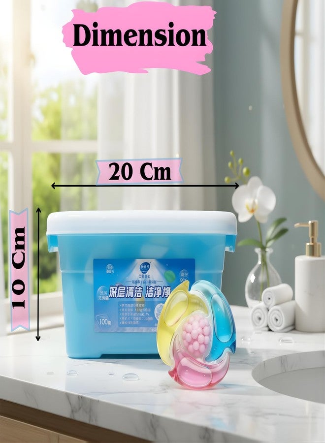 Valajogi Portable 25 Pcs Laundry Detergent Gel Capsules – Travel-Friendly Laundry Beads for Clothes Cleaning | Liquid Washing Pods for Home, Dorm, Bathroom & Travel Multicolor (Pack Of 25 - Image 2