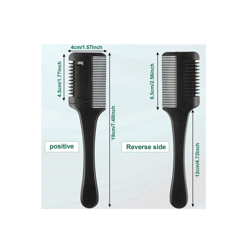 Zikra Razor Comb Hair Thinner Comb Hair Styling Razor Comb, Hair Cutter Razor Comb Cutting Scissors Double Sided Hair Styling Razor Comb Tool for Hair Cutting and Styling - Image 3