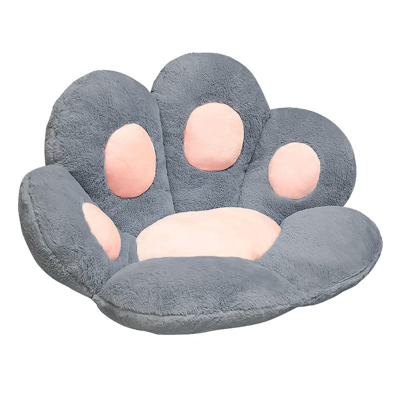 Cat Paw Cushion Lazy Sofa Seat Cushion Cute seat Cushion for Office Chair Game Chair or Sofa Flower Floor Pillow Home Decoration Grey 275 X 315 inches