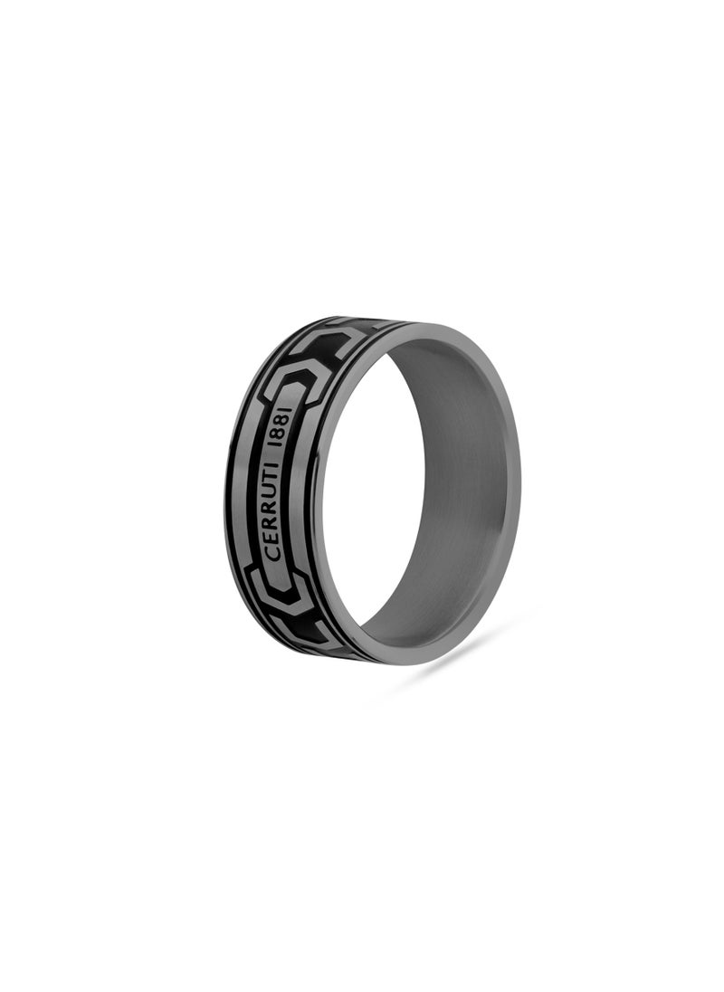 CERRUTI 1881 Bold Black Finger Ring For Men 62  - Image 2