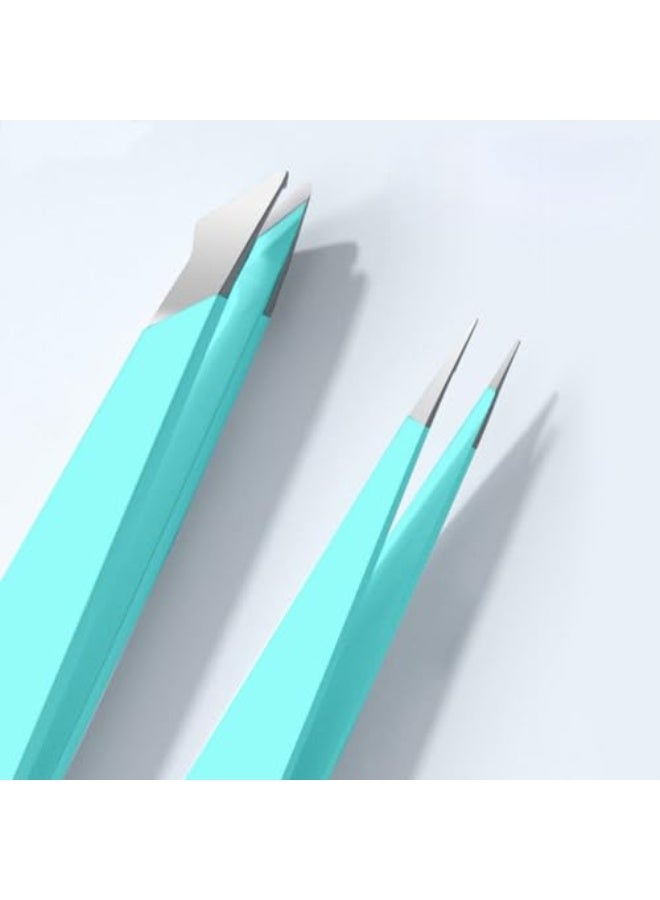 Generic Professional precision tweezer set (4pcs), stainless steel facial hair removal, for women and men, eyebrow and ingrown hair removal, sharp needle nose point for plucking blackheads  - Image 5