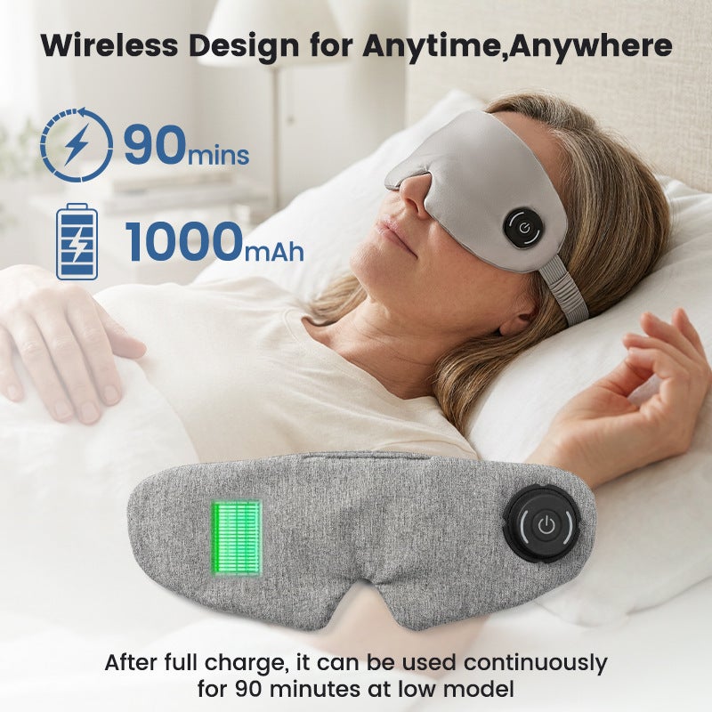 Wireless Heating Eye Mask with Graphene, 3 Temperature Settings, Rechargeable, Washable - Image 3