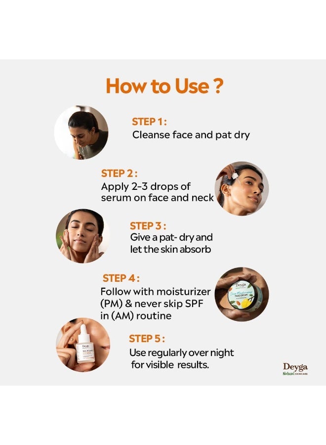 Deyga Vitamin C Face Serum | Skin Brightening Serum | Reduces Pigmentation & Dark Spots | Serum for Glowing Skin - Image 3