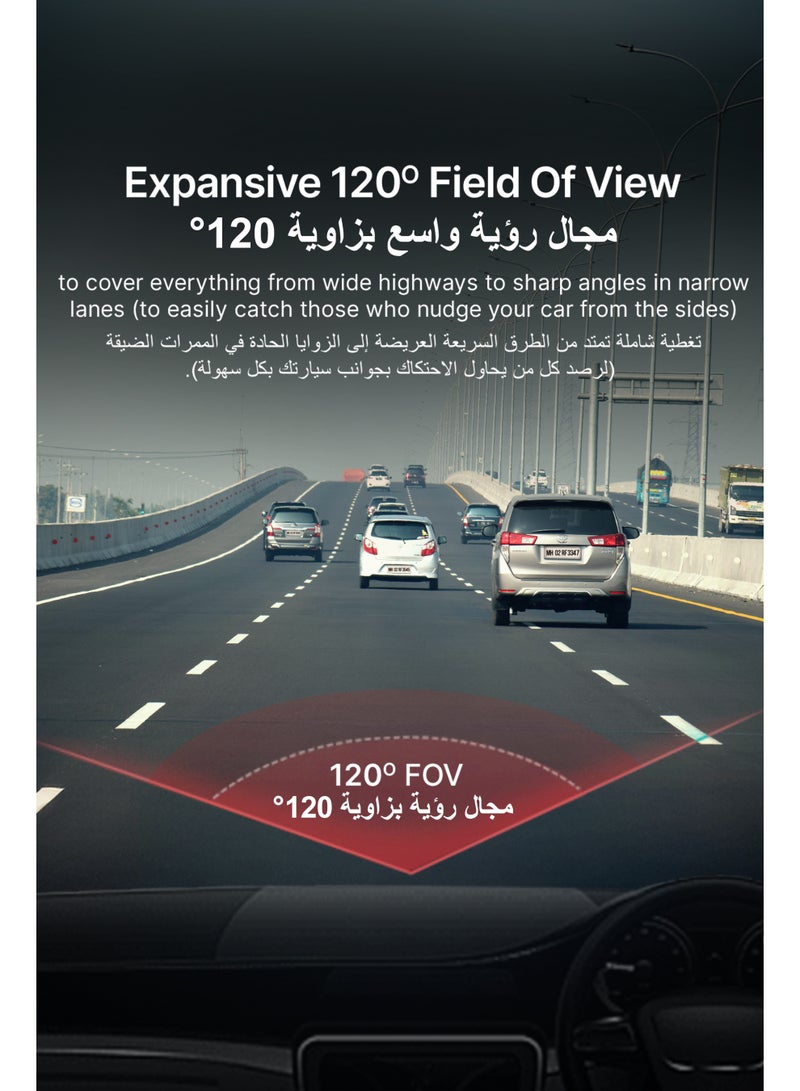 Qubo Car Dashcam Pro 2.7K by Hero Group | NightPulse Vision | Dual Channel: 5MP QHD+ Front (140°), 2MP FHD Rear (120°) | G-Sensor | 2" LCD | Built-in GPS, Wi-Fi, Mic | App | Up to 1TB Storage| Made in India - Image 4