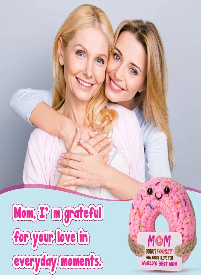 BuiltFit Gifts for Mom Mother Birthday - Mom Gift from Daughter Son, Handmade Funny Cute Crochet Donut Presents for Mama Mother's Mothers First New Step Bonus Mother in Law - Image 4