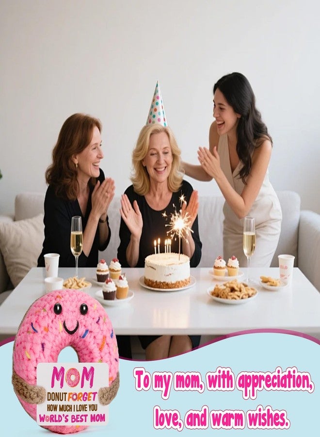 BuiltFit Gifts for Mom Mother Birthday - Mom Gift from Daughter Son, Handmade Funny Cute Crochet Donut Presents for Mama Mother's Mothers First New Step Bonus Mother in Law - Image 5