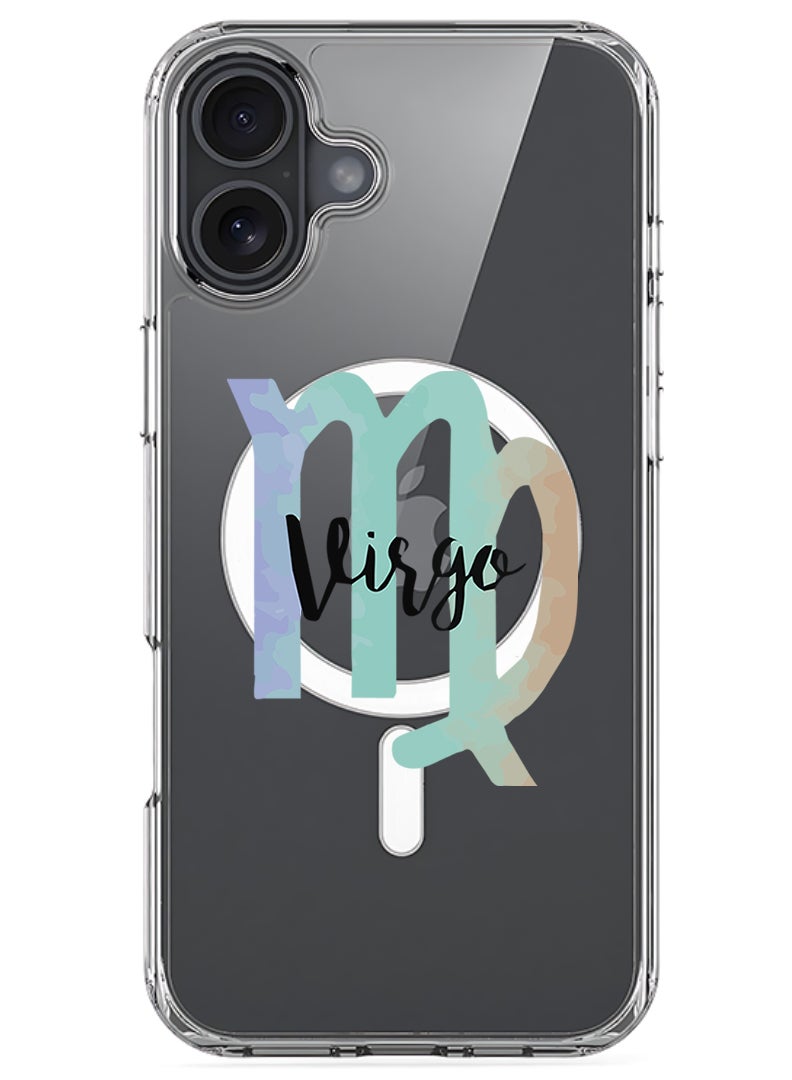 Theodor Magnetic Case for Apple iPhone 17 Compatible with MagSafe Wireless Charging, Shockproof Phone Bumper Cover - Virgo-01 - White - Image 1