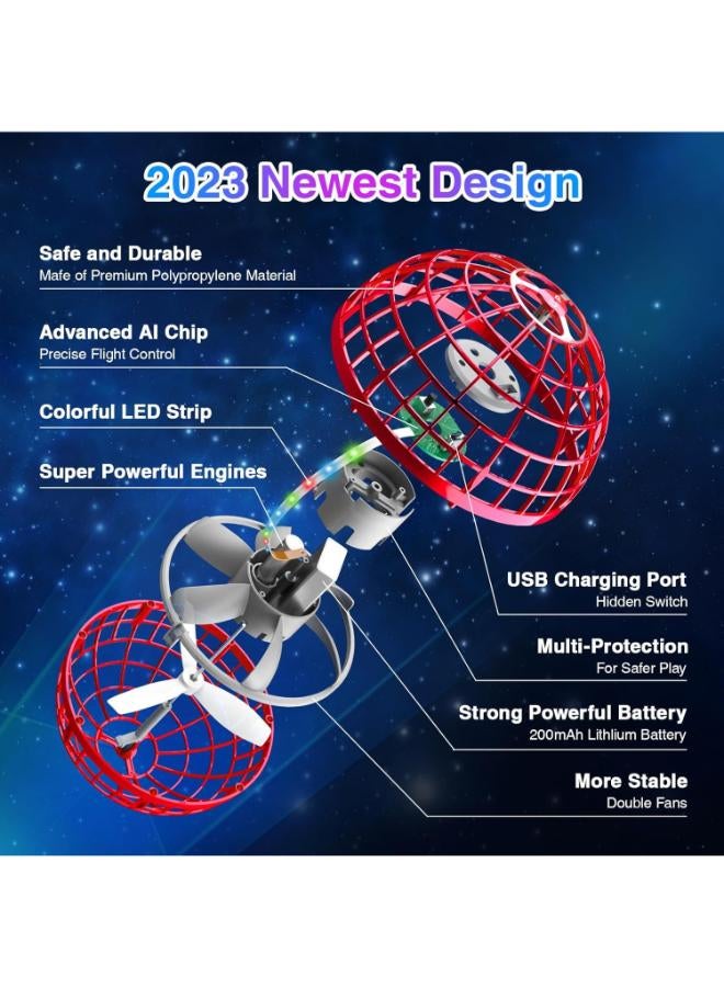Flying Orb, Spinner Toy - Hand Controlled Hover Ball, Fidget Spinner Stress Ball - Cool Gifts for 6-10+ Year Old Boys & Girls - Indoor/Outdoor - Image 2