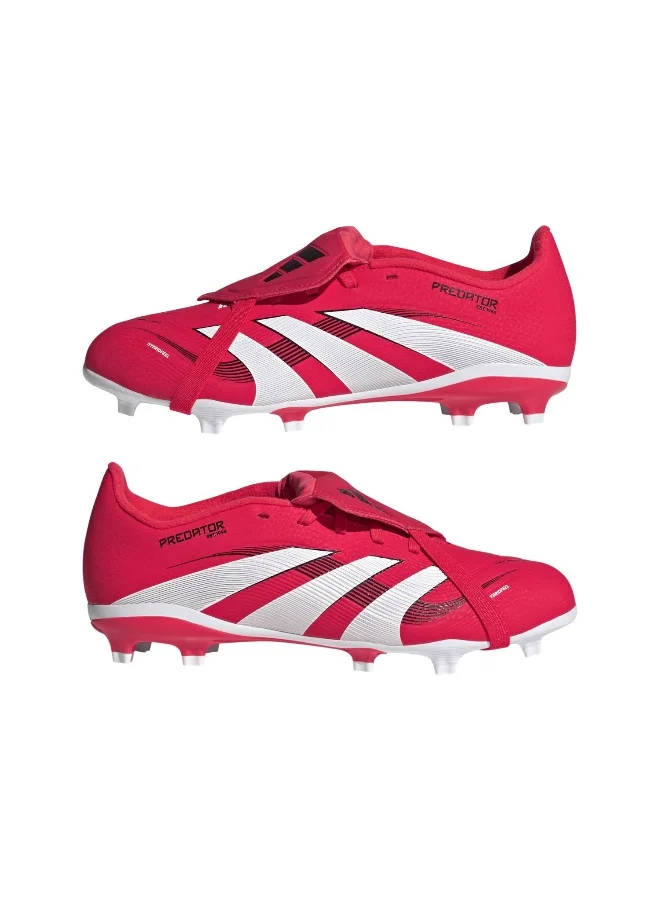 adidas حذاء كرة قدم predator league للأطفال بنعل ثابت ولسان قابل للطي للجنسين