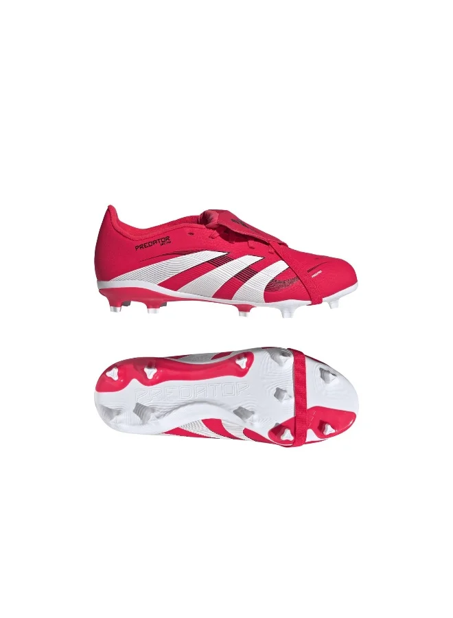 adidas حذاء كرة قدم predator league للأطفال بنعل ثابت ولسان قابل للطي للجنسين