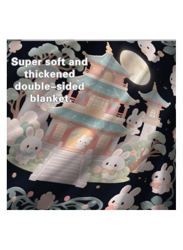 عام بطانية رقيقة من الفانيلا الكرتونية للأطفال أو الطلاب (دافئة ومريحة ومناسبة للنوم والألعاب) 100 سم * 150 سم - 881 - Image 4