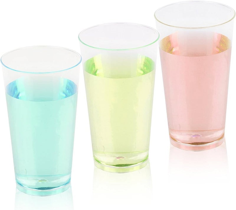 Zappy Elegant Disposable Plastic Straight Wall Shooter Glasses 3 Oz: Clear Pack of 50 Tumblers - Tasting Sample Dessert Shooters Champagne Wine Beer Shot Glass Parfait Souffle Jello Tumbler Party Cups - Image 2