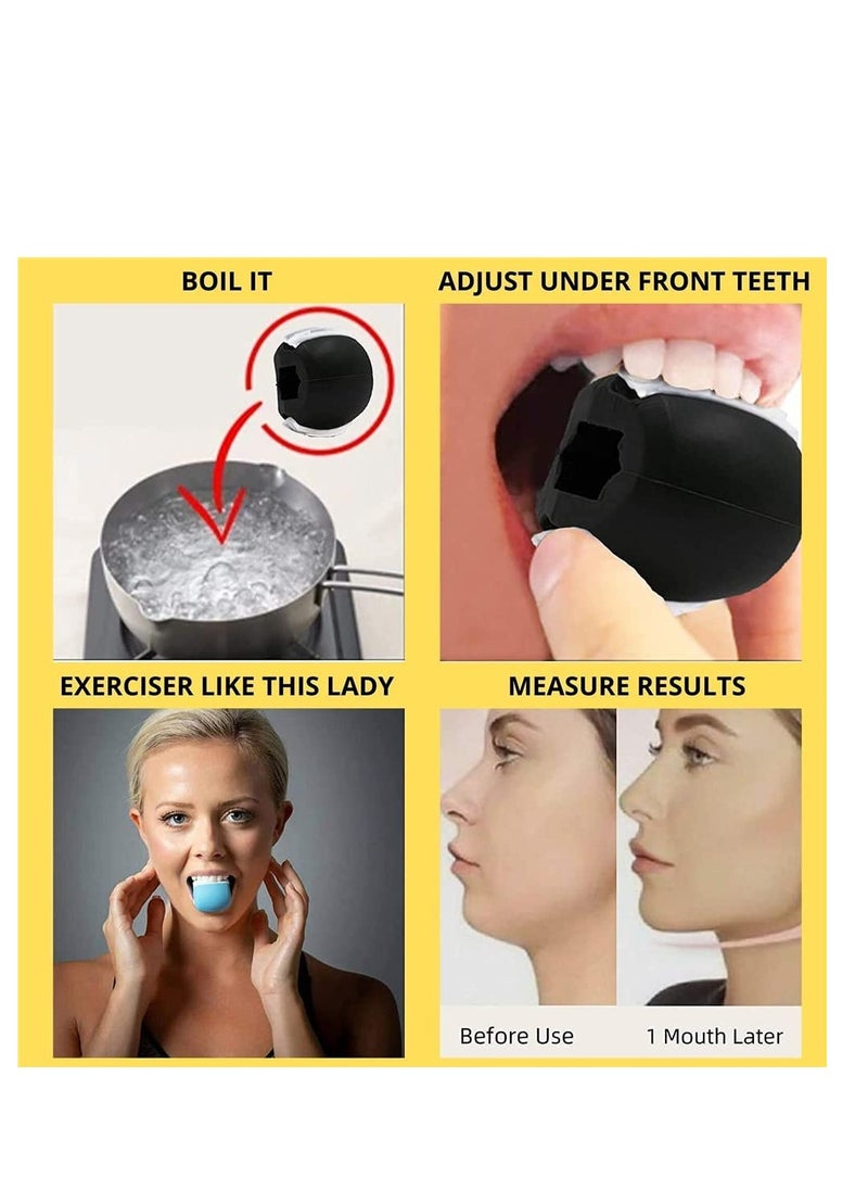 Excefore - Jaw Exerciser,2 Pcs Exerciser and Neck Toning Devices to Reduce Double Chin, Define Your Jawline Slim Tone Face, for Men Women, Facial - Image 1