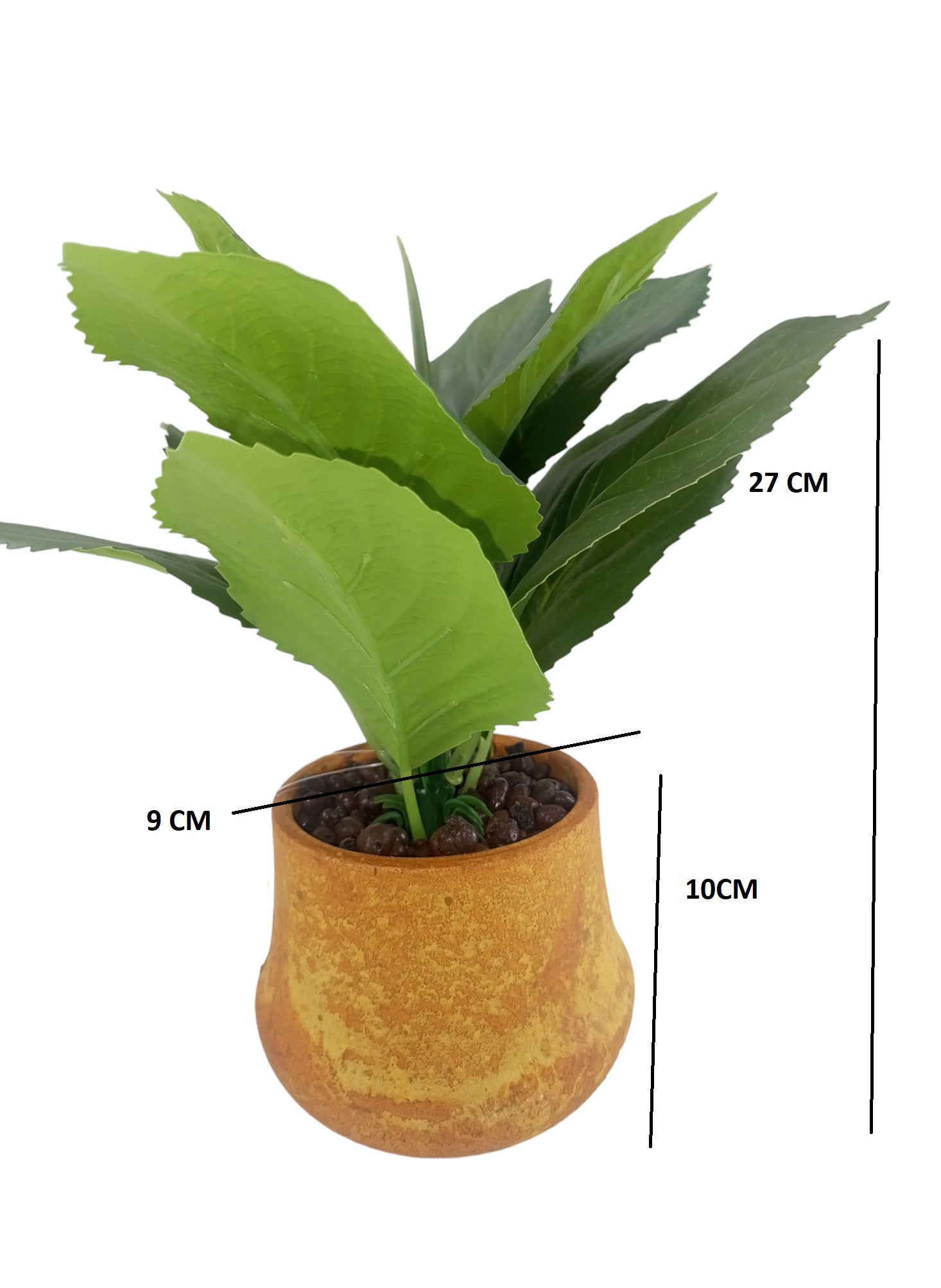 Perfectly designed decorative artificial plant with a modern pot, 27 cm 