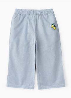 Woven bottom with stripes