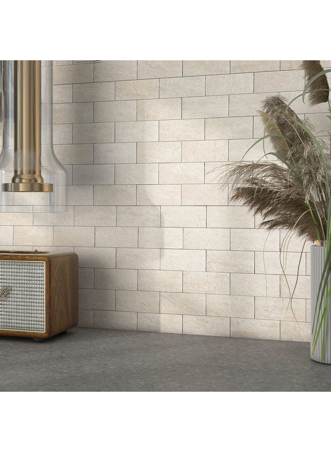 BeNice Peel and Stick Backsplash for Kitchen,Bathroom Wall Backsplash Tile Peel and Stick Shower Tiles Waterproof(10sheets,Rustic Beige) - Image 1