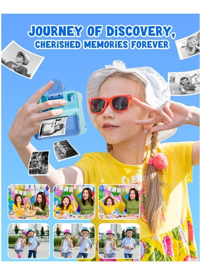 Generic Kids Camera,Children Print Camera,Instant Camera Toddler Digital Camera with 1080P HD Video Camera,2.0"IPS Screen Printing Instant Camera for Girls Boys 3-12, 3 Roll No-Ink Print Paper 32G SD Card  - Image 4