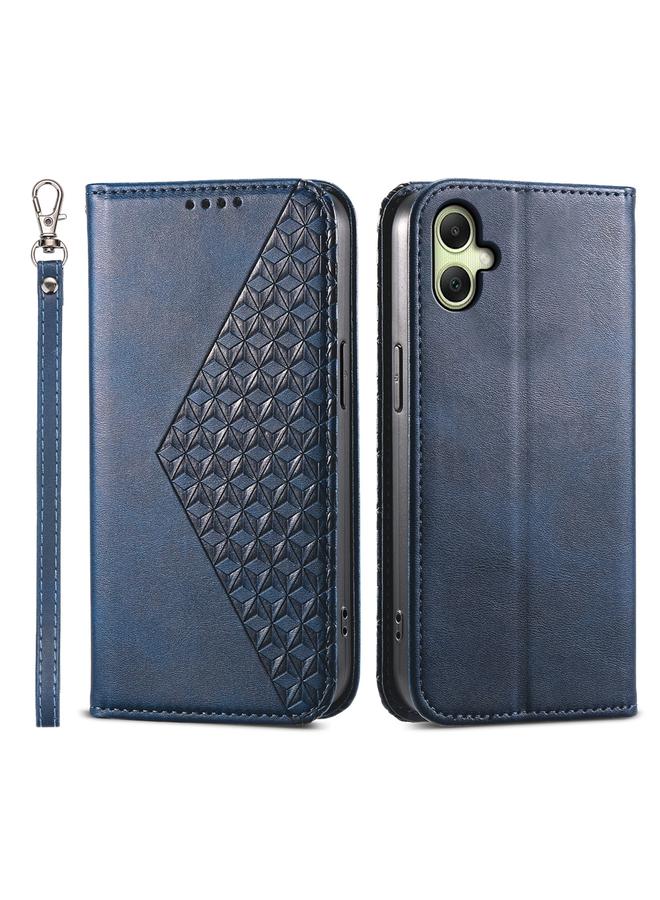 S-TOP Case For Samsung Galaxy A06 4G Cubic Grid Calf Texture Magnetic Leather Phone Case - Image 1
