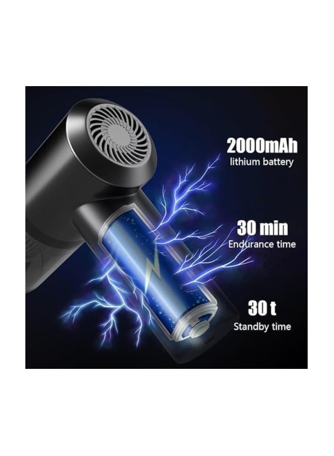 SUKILO Portable High Power 3-in-1 Vacuum Cleaner – Wireless USB Rechargeable Handheld Vacuum for Home & Car, Wet/Dry Cleaning, Built-In LED Light (Black) - Image 3