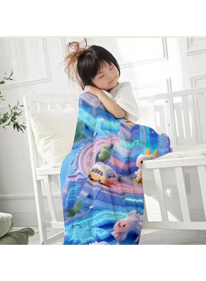 عام بطانية رقيقة من الفانيلا الكرتونية للأطفال والرضع (دافئة ومريحة، ومناسبة للنوم والألعاب) 70 سم * 100 سم - Image 3