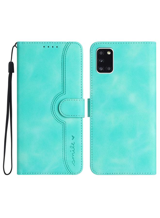 اس-توب جراب لهاتف Samsung Galaxy A31 مصنوع من الجلد بنمط قلب - Image 1