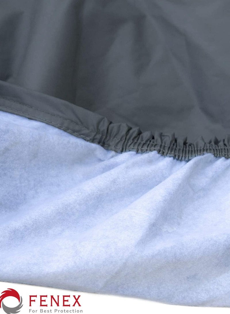 Fenex Car Cover [XXLarge] – All-Weather Protection | Waterproof, UV-Resistant, Dustproof, Breathable | Indoor/Outdoor Use | Door Zipper & Mirror Pockets | Fits Sedan cars (558 × 203 × 121 cm) - Image 2