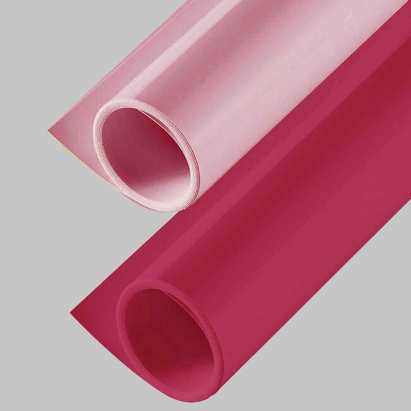 Smiledrive ® Photography Background Sheets - Backdrop Sheets 60 x 120 cm Waterproof Wrinklefree PVC Material (Maroon and Pink) - Image 1