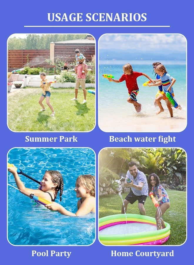 جودي بلاي مسدس ماء، مسدس رش مائي، رشاش عالي الضغط قابل للسحب، ألعاب رش للاستحمام وحمام السباحة والحفلات (4 قطع) - Image 3