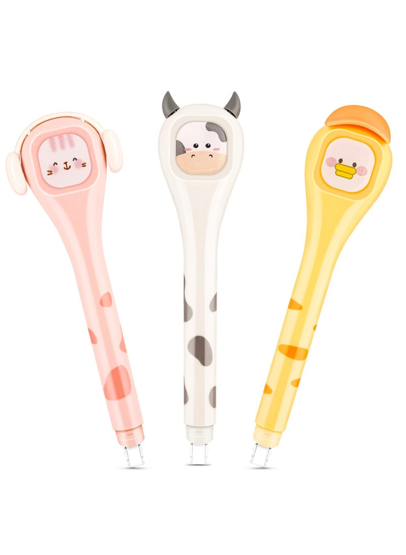 CMGTYYD Correction Tape Pen, 3pcs White Out Correction Tape Correctional Tape Pen, Cute Pen Shape Correction Tape Eraser White Out Tape for School Home Office Students Kids Instant Correction Supplies - Image 1