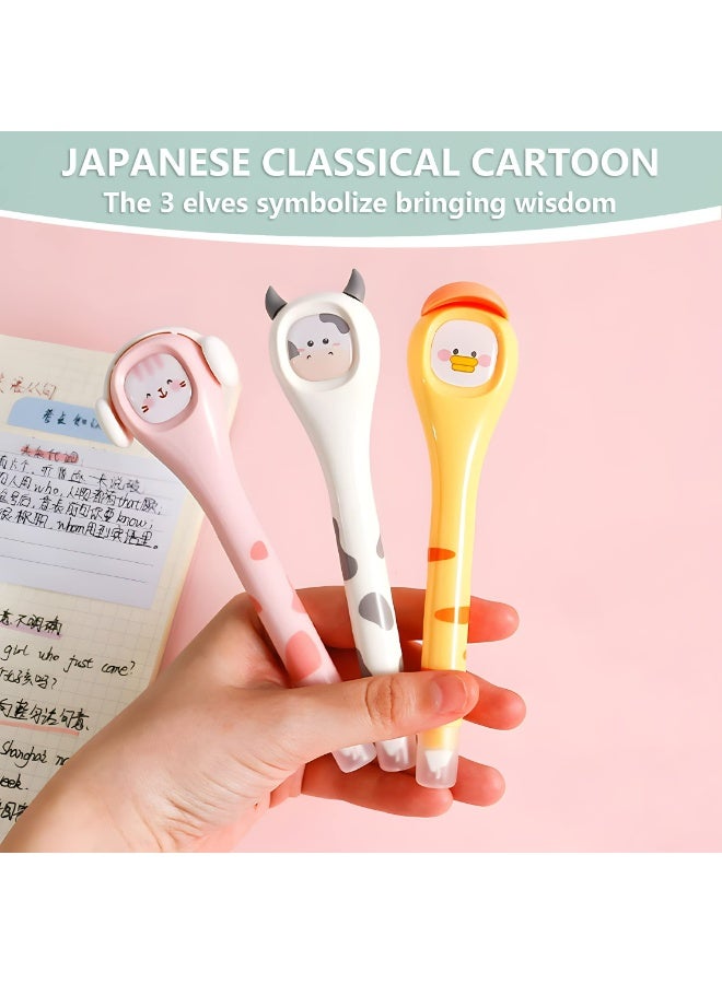 CMGTYYD Correction Tape Pen, 3pcs White Out Correction Tape Correctional Tape Pen, Cute Pen Shape Correction Tape Eraser White Out Tape for School Home Office Students Kids Instant Correction Supplies - Image 3