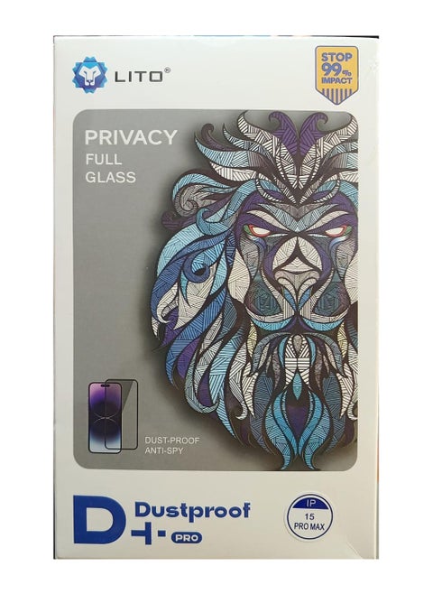 Lito D+ Dustproof Screen Protector For iPhone 15 Pro Max