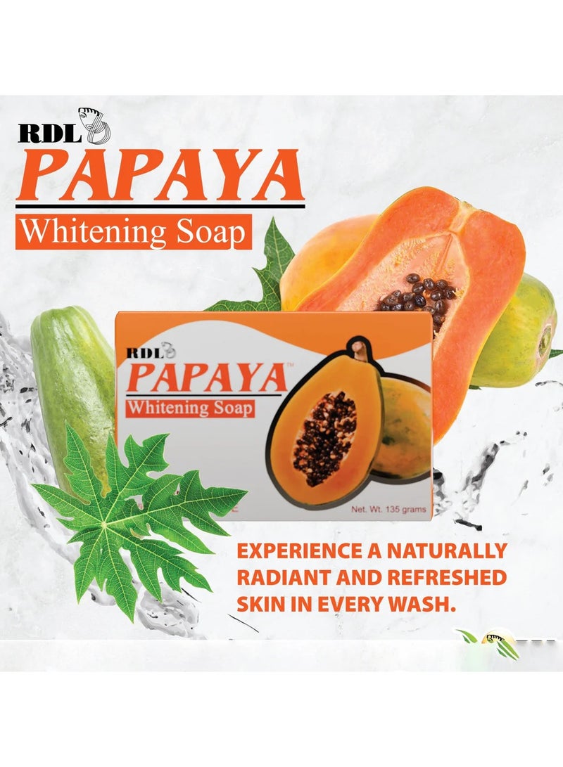 ار دي ال صابون البابايا المُشرق مع واقي من الشمس - عبوة قيمة من 3 قطع، 65 غرام - Image 4