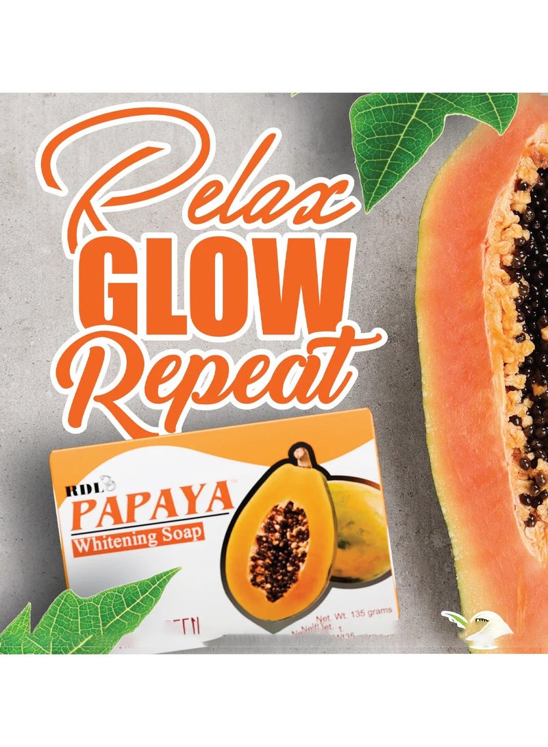 ار دي ال صابون البابايا المُشرق مع واقي من الشمس - عبوة قيمة من 3 قطع، 65 غرام - Image 5